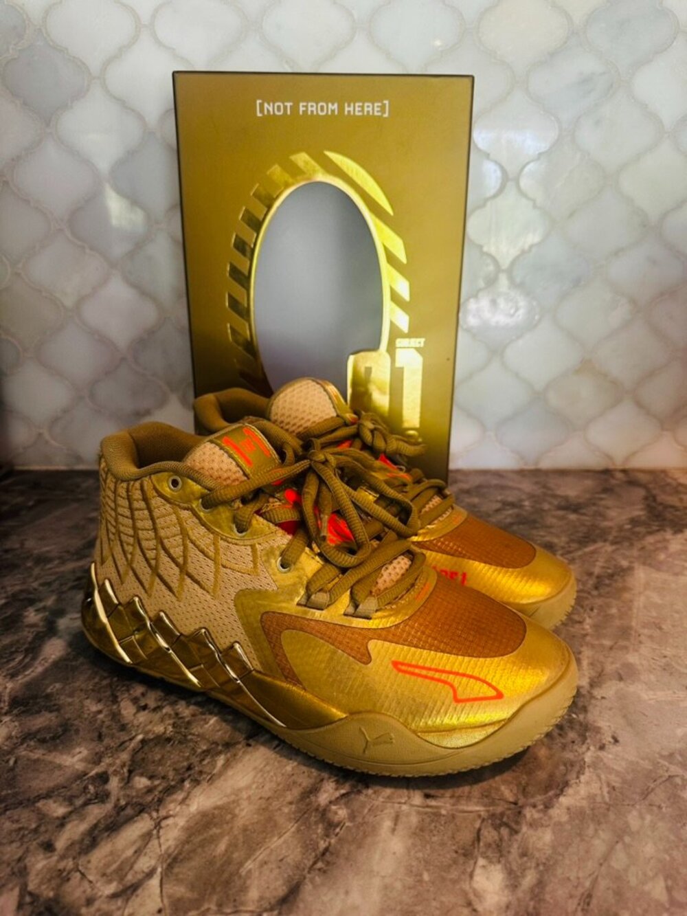 Puma MB.01 Golden Child "Not From Here" GS 7 / Women's 8.5-9 w/ Box